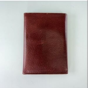 Vintage, Burgandy Leather, Amity Mens Bilfold Wallet